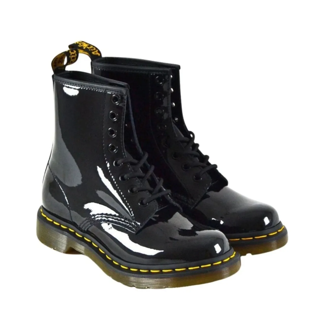Dr. Martens , 1460 Black Patent Leather Boots ,Black female, Sizes:
