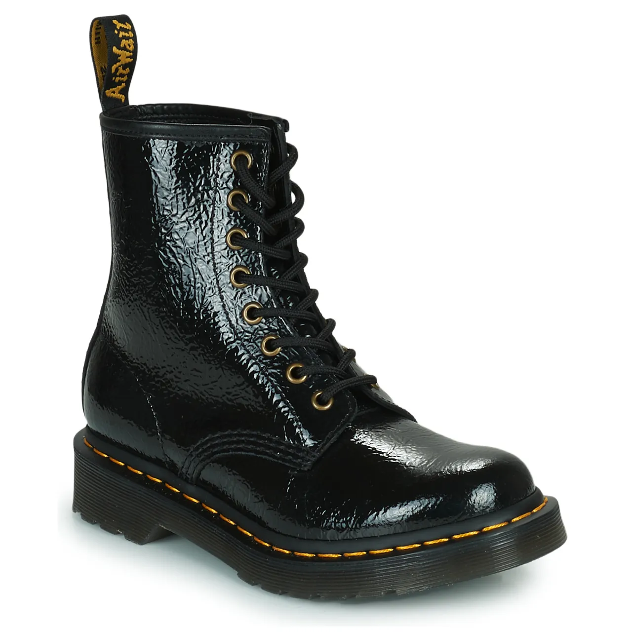 Dr. Martens  1460 Distressed Patent  women's Mid Boots in Black