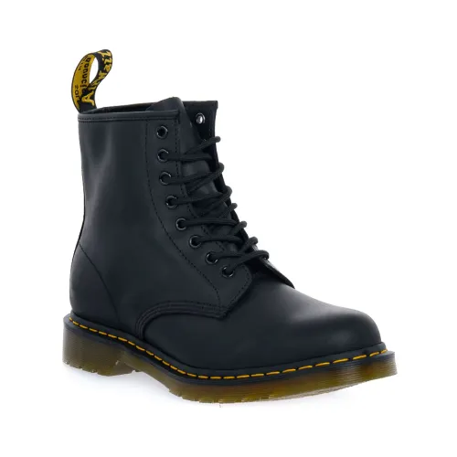 Dr. Martens , 1460 Greasy Black Leather Boot ,Black unisex, Sizes: