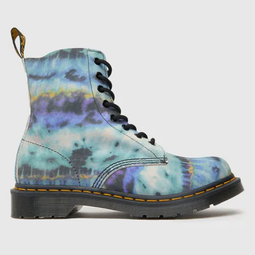 Dr Martens 1460 Pascal 8 Eye Boots In White & Blue