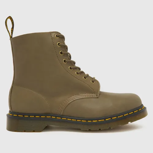 Dr Martens 1460 Pascal Carrara Boots In Olive