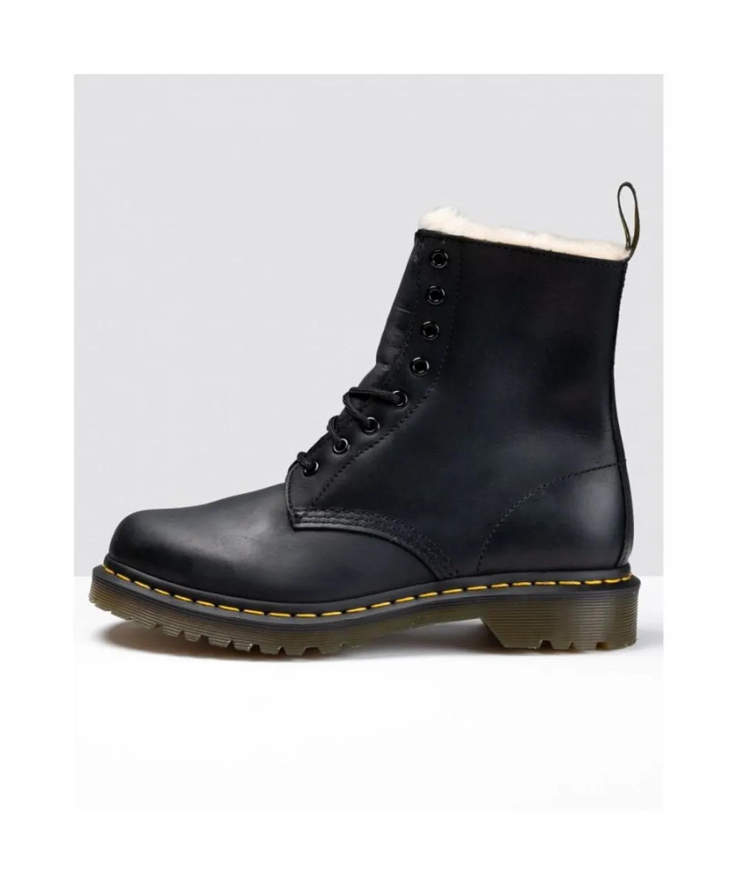 Dr Martens 1460 Serena Wyoming Fur Lined Womens Boot - Black