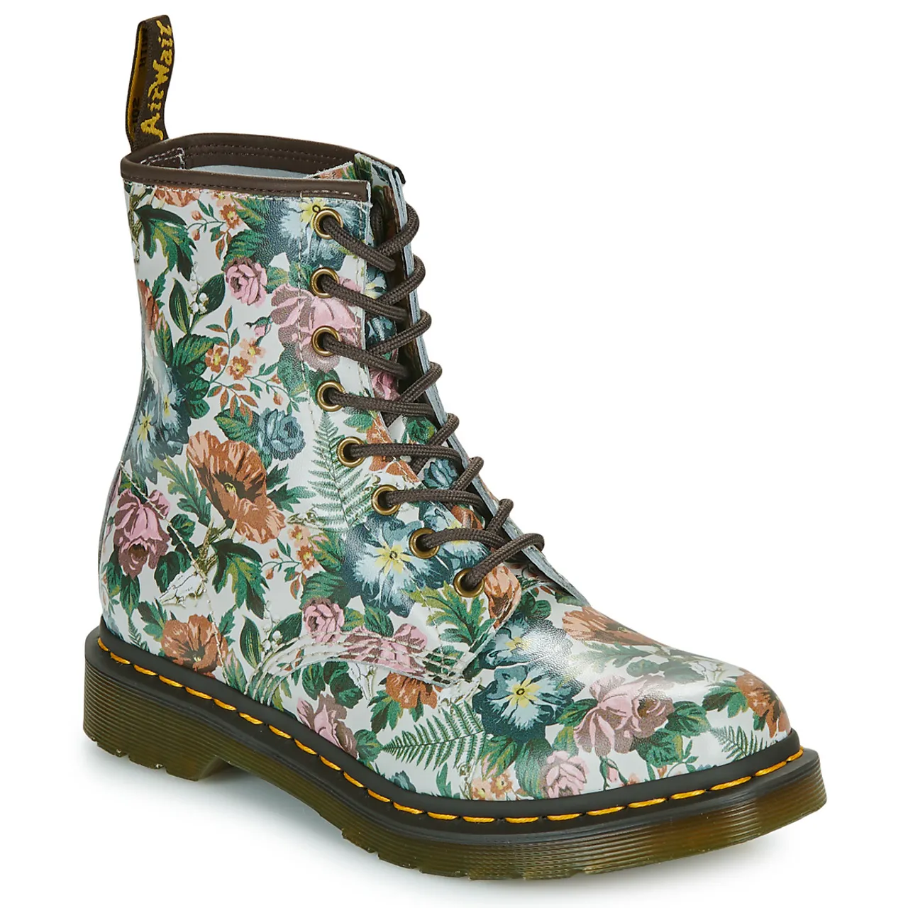 Dr. Martens  1460 W Multi Floral Garden Print Backhand  women's Mid Boots in Multicolour
