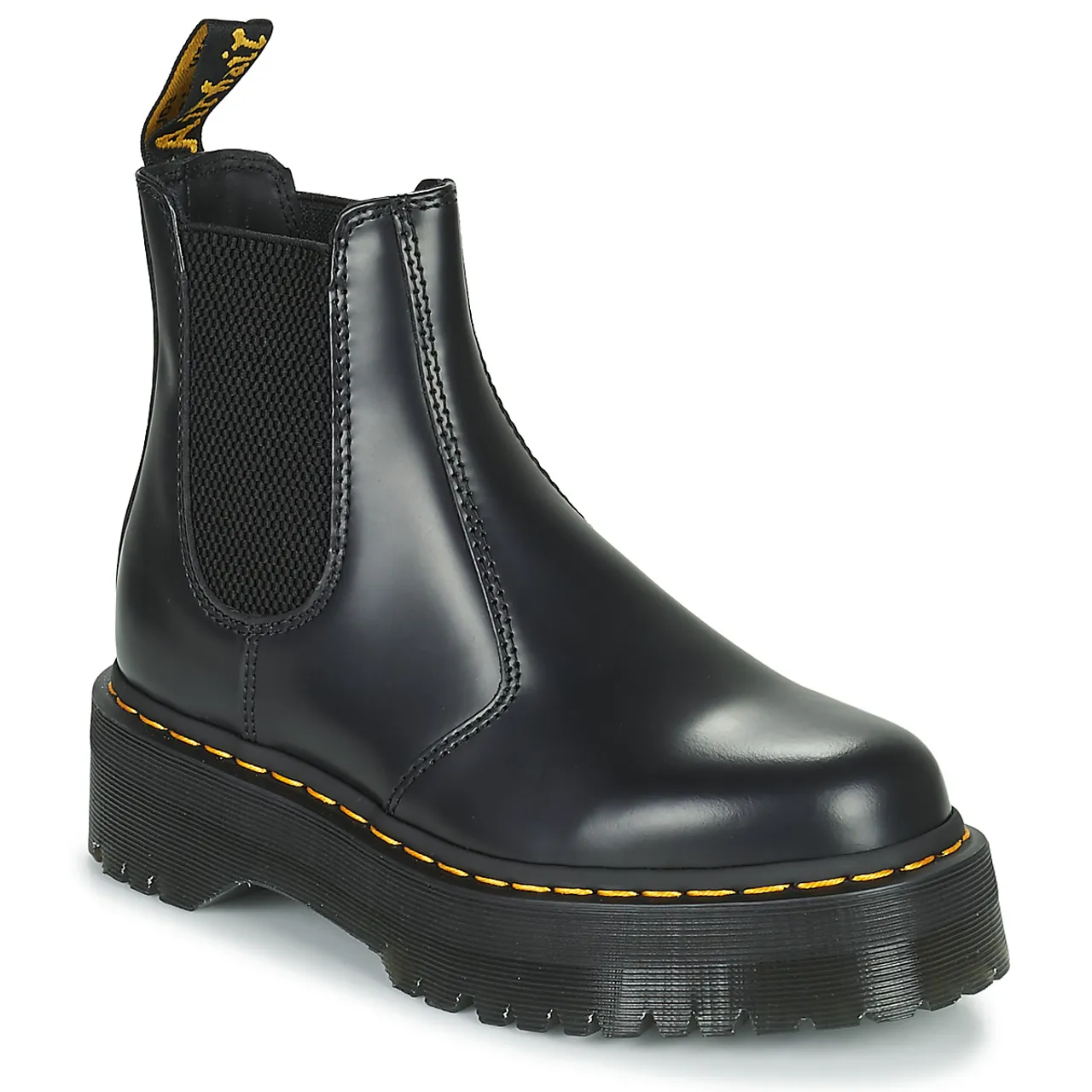 Dr. Martens  2976 Quad Polished Smooth  women's Mid Boots in Black