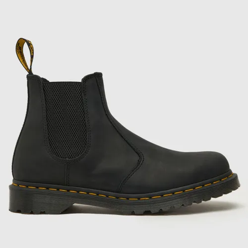 Dr Martens 2976 Waxed Chelsea Boots In Black
