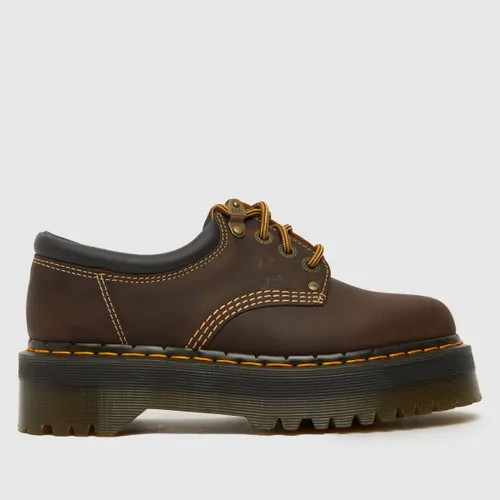 Dr Martens 8053 Quad Flat Shoes in Dark Brown