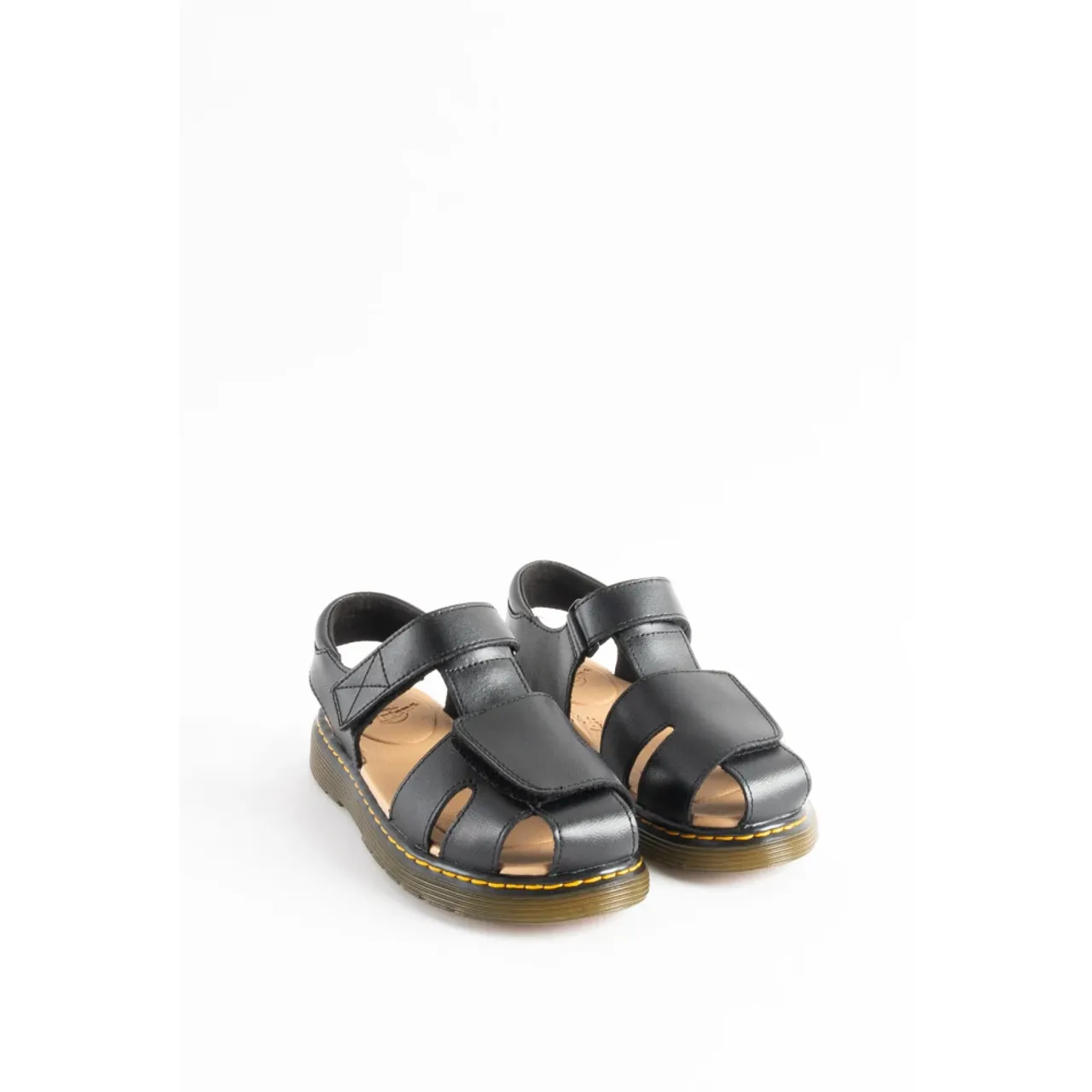 Dr. Martens , Adjustable Leather Strap Sandals ,Black male, Sizes:
