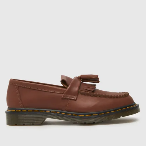 Dr Martens Adrian Yellow Stitch Shoes In Tan