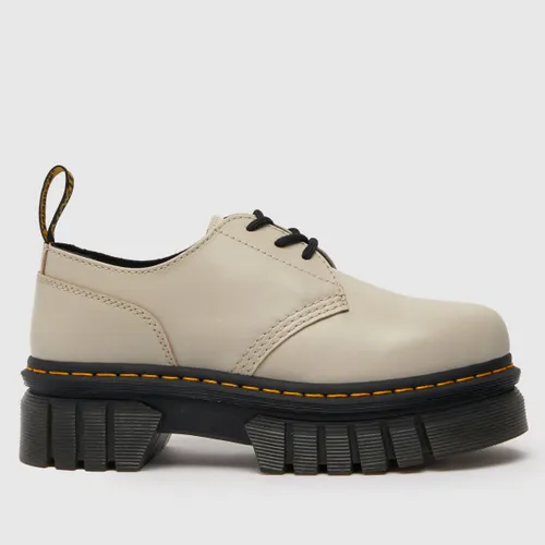 Dr Martens Audrick 3 Eye Flat Shoes In Grey