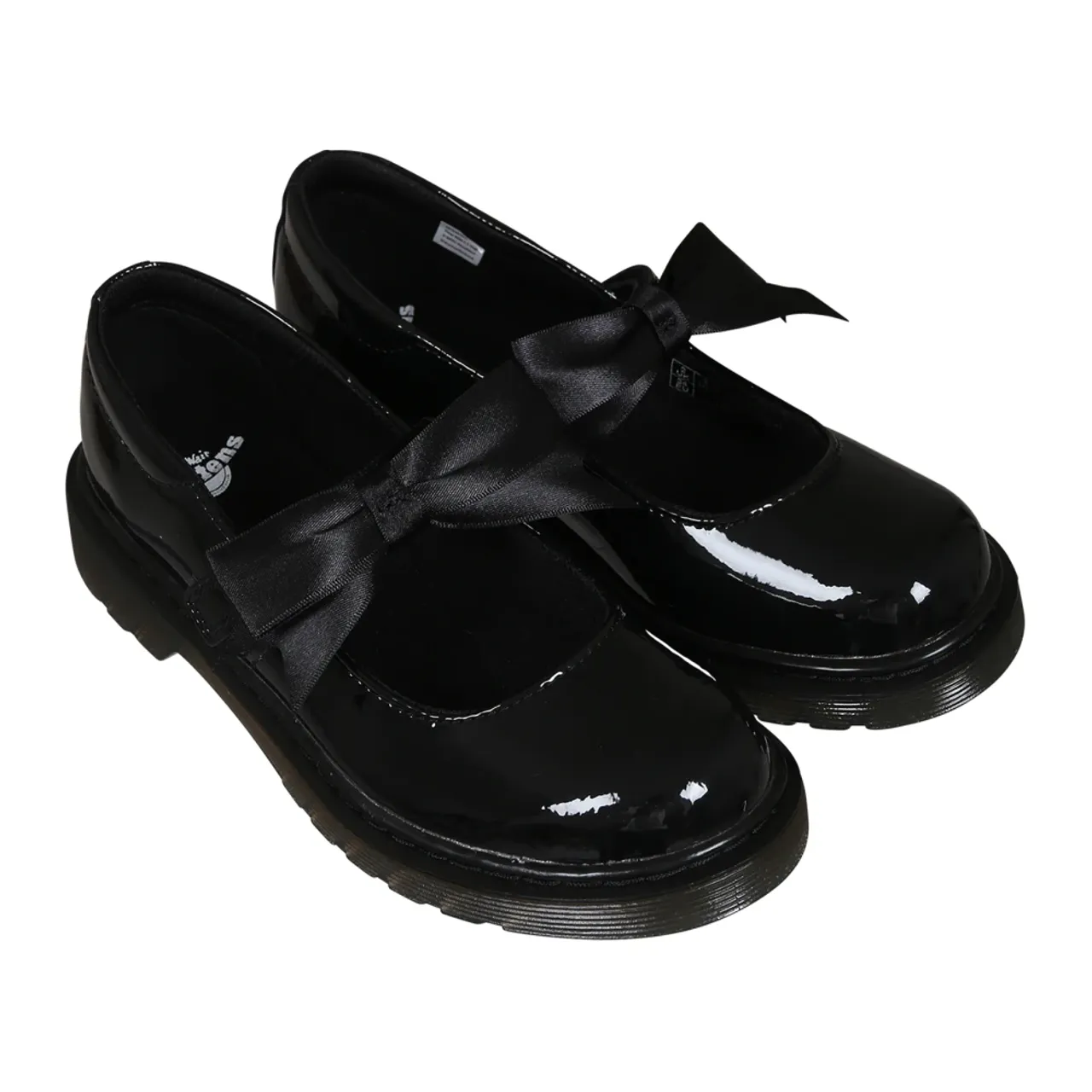 Dr. Martens , Black Coated Leather Ballerinas with T-Bar Strap ,Black female, Sizes: