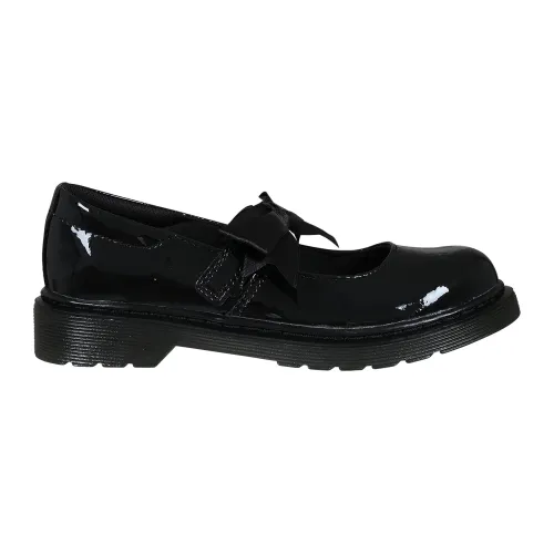 Dr. Martens , Black Coated Leather Ballerinas with T-Bar Strap ,Black female, Sizes: