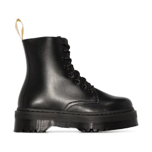 Dr. Martens , Black Lace-Up Leather Boots ,Black female, Sizes: