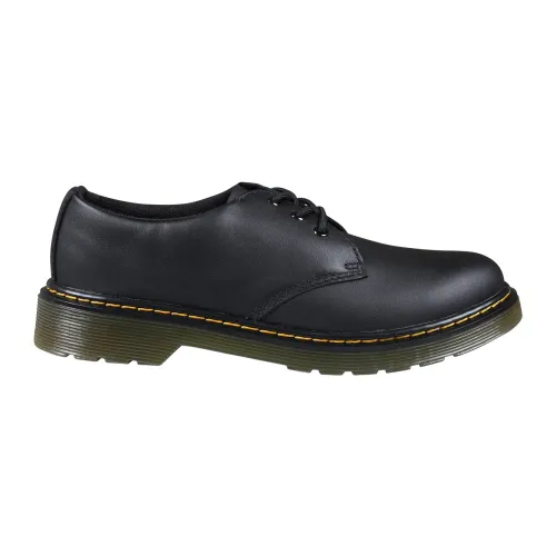 Dr. Martens , Black Lace-Up Shoes in Romario Soft Leather ,Black unisex, Sizes: