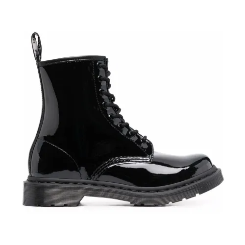 Dr. Martens , Black Leather Ankle Boots ,Black female, Sizes: