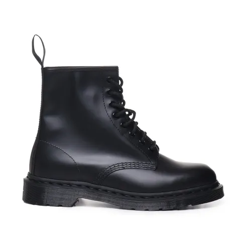 Dr. Martens , Black Leather Boots with Air-Cushioned Outsole ,Black male, Sizes:
