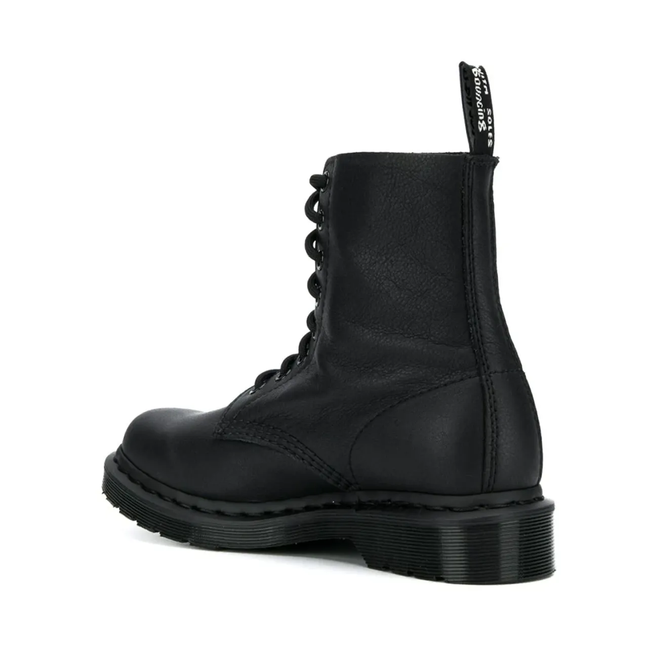 Dr. Martens , Black Leather Lace-Up Boots ,Black female, Sizes: