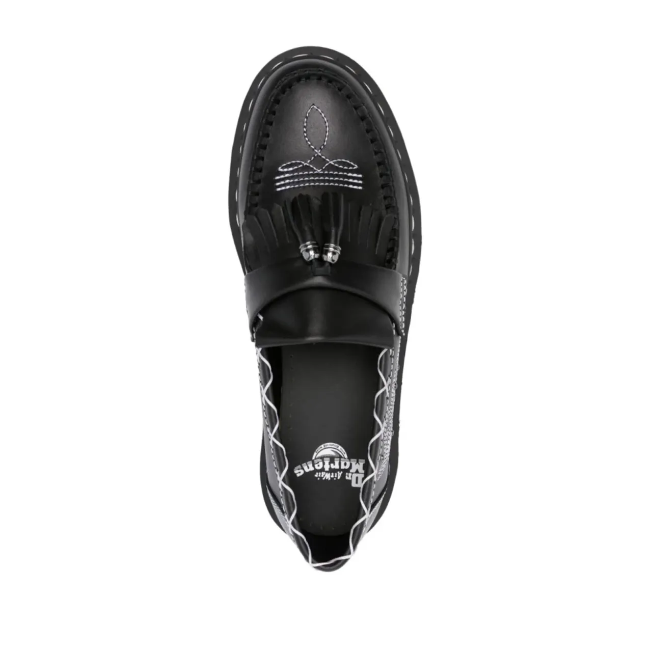 Dr. Martens , Black Leather Slip-On Loafers ,Black female, Sizes: