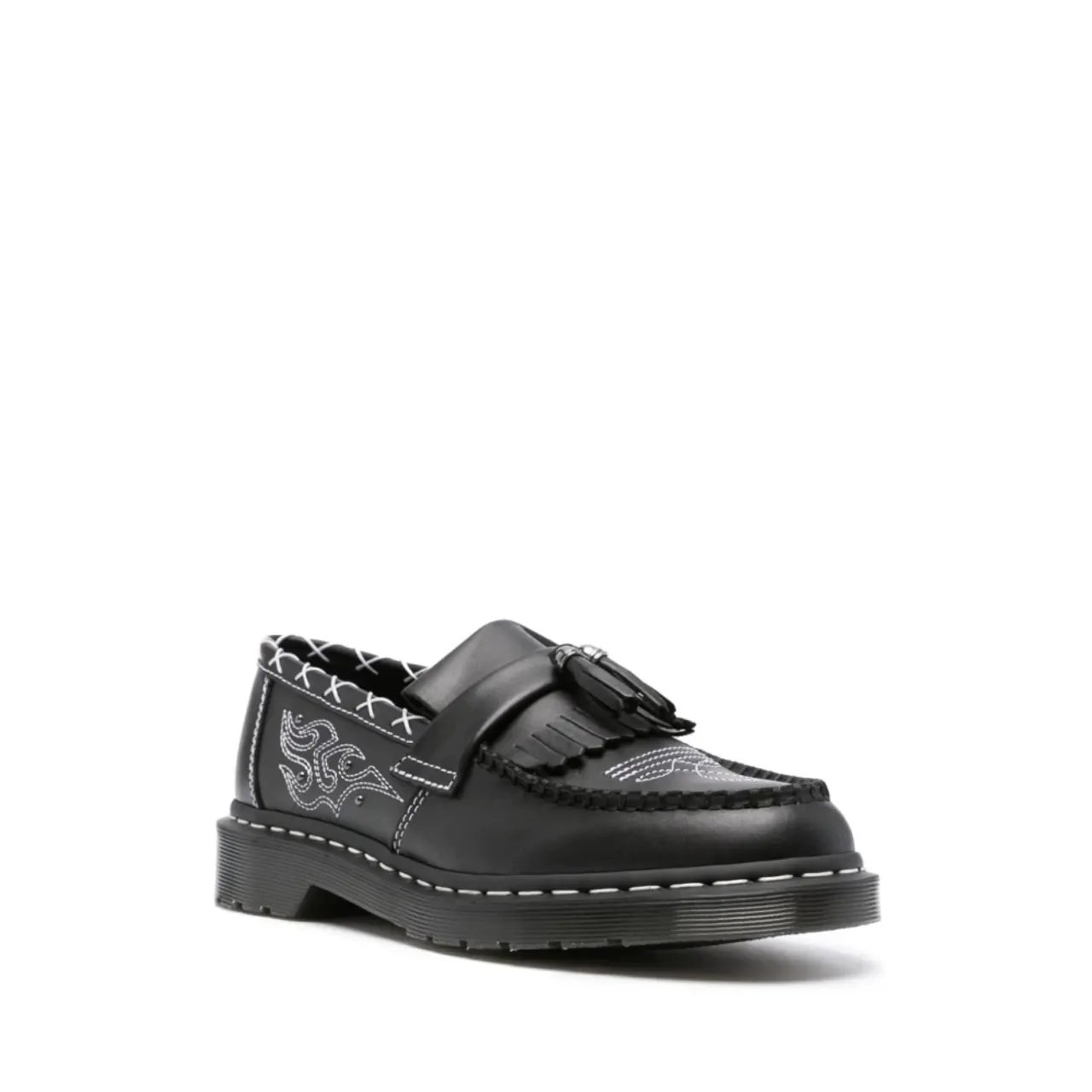Dr. Martens , Black Leather Slip-On Loafers ,Black female, Sizes: