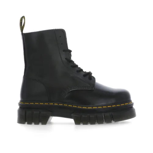 Dr. Martens , Black Leather Women`s Boots with Platform Sole ,Black female, Sizes: