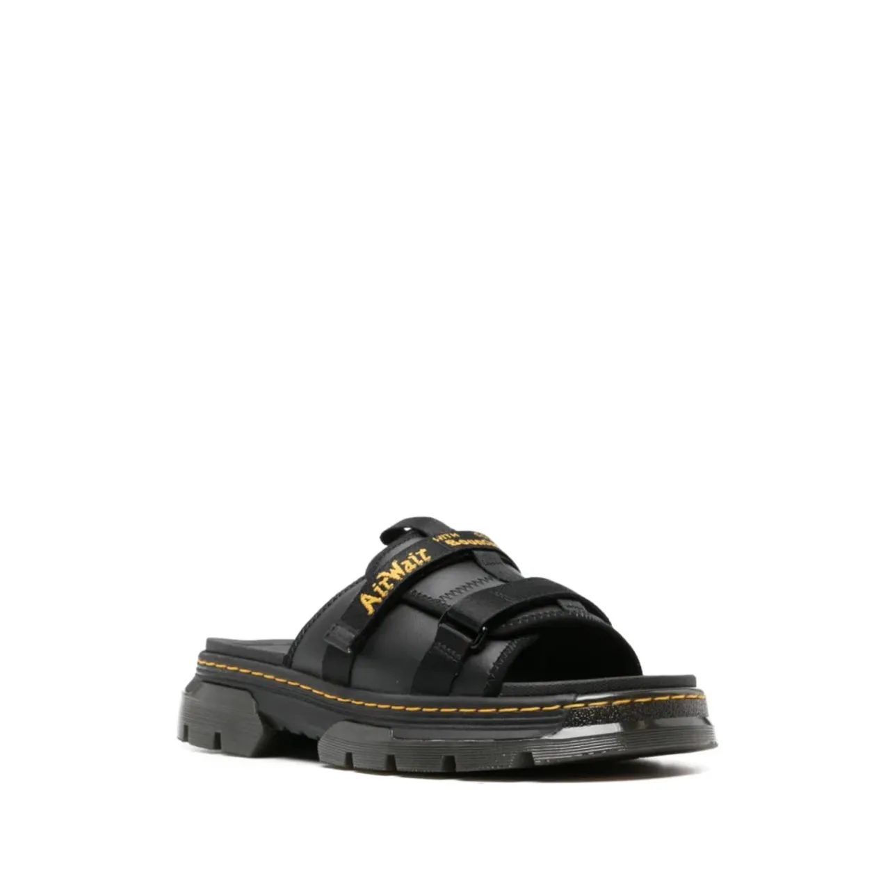 Dr. Martens , Black Sandals with Contrast Stitching ,Black male, Sizes: