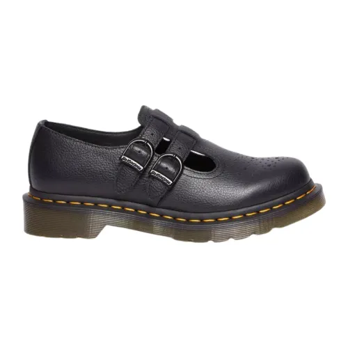 Dr. Martens , Black Virginia Leather Mary Jane Shoes ,Black female, Sizes: