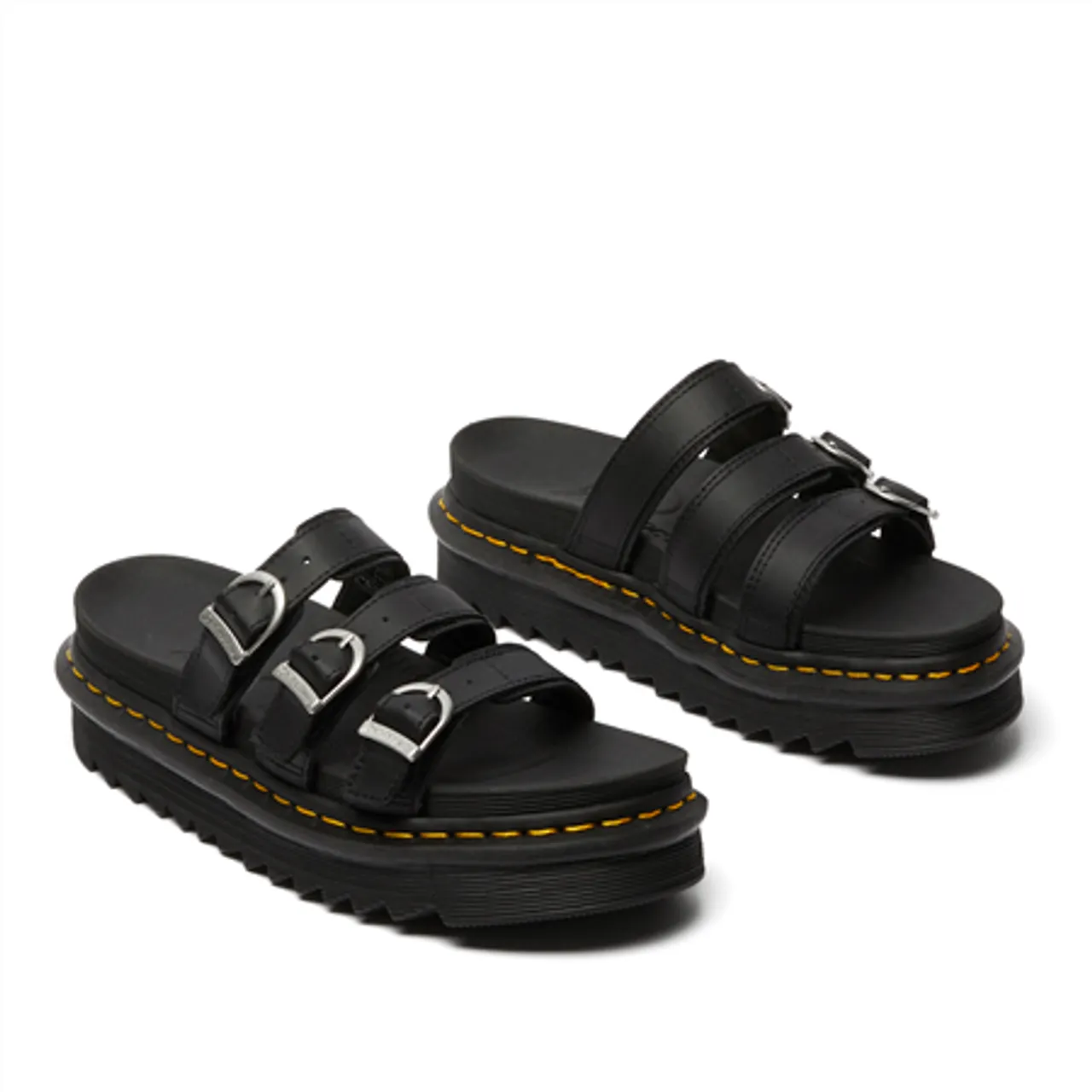 Dr Martens Blaire Slide Leather Sandals - Black - UK 4 (EU 37)