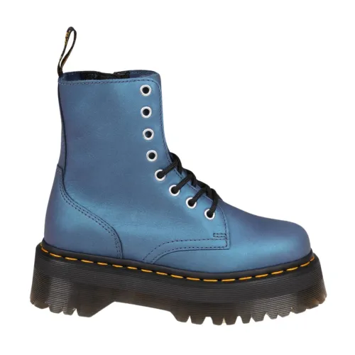 Dr. Martens , Blue Leather Platform Jadon Shoes ,Blue female, Sizes: