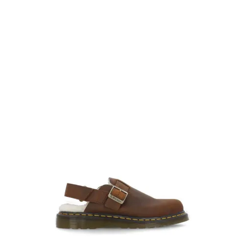 Dr. Martens , Brown Leather Mules with Fur Lining ,Brown female, Sizes: