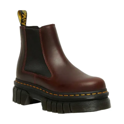 Dr. Martens , Burgundy Leather Chelsea Boots ,Brown female, Sizes: