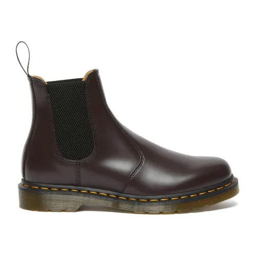 Dr. Martens , Chelsea Burgundy Smooth Boots ,Red female, Sizes: