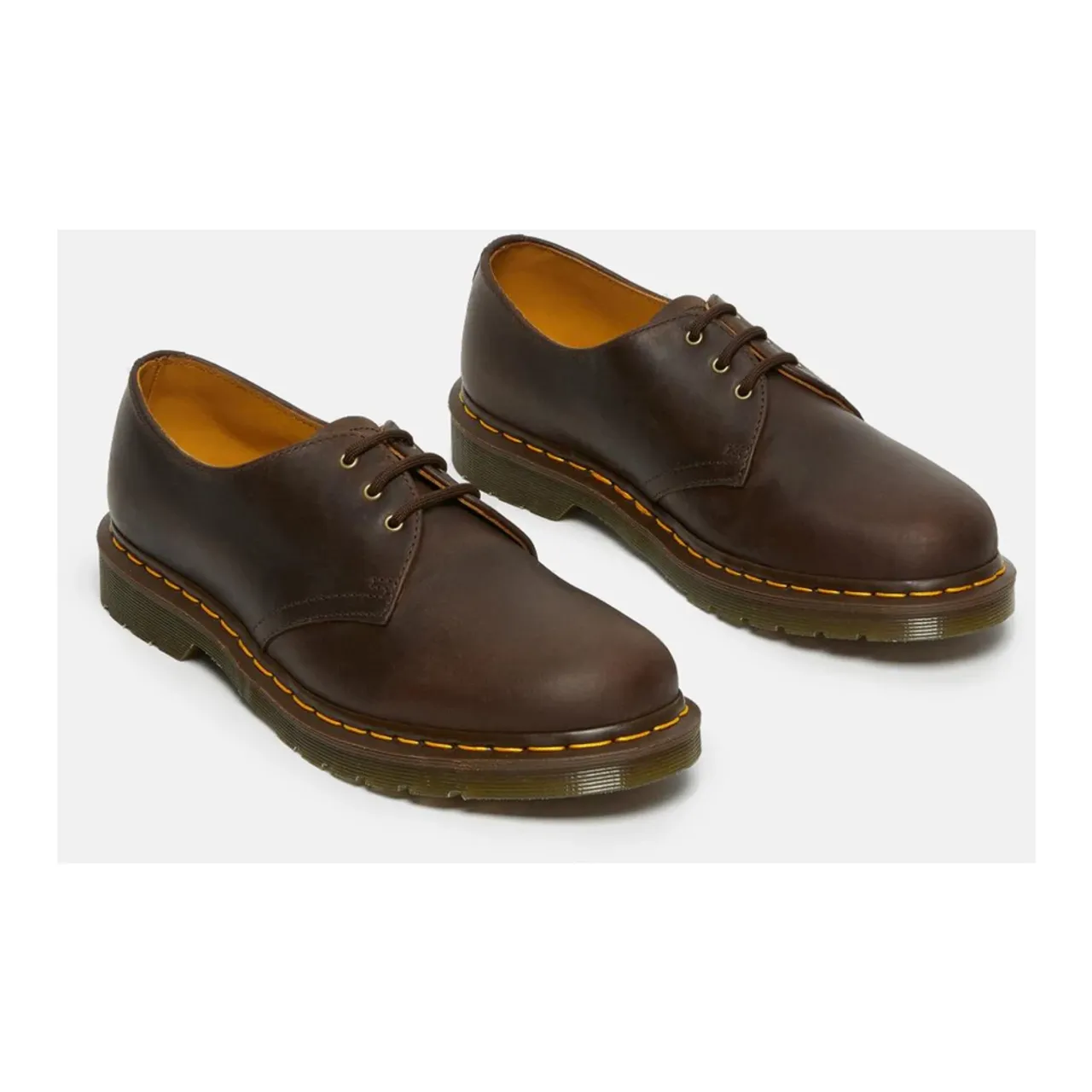 Dr. Martens , Classic 3 Eyelet Flat Shoes Brown ,Brown male, Sizes: