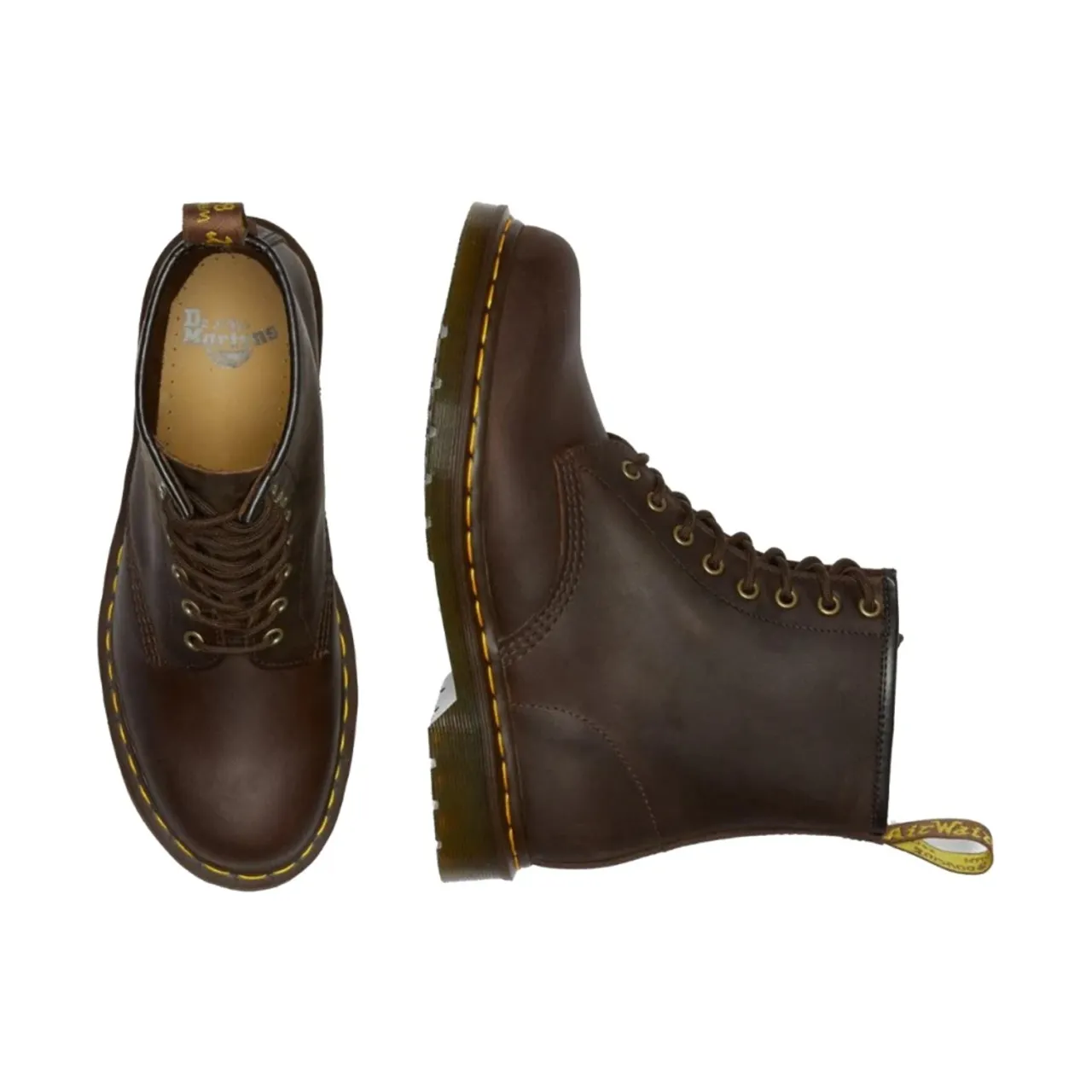 Dr. Martens , Classic 8-Eye Leather Boot ,Brown male, Sizes: