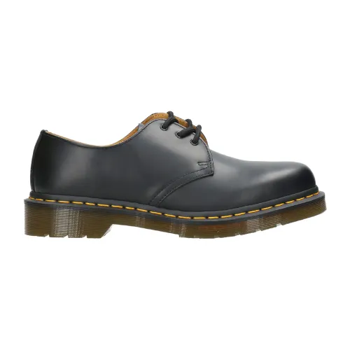 Dr. Martens , Classic Black Leather 3-Eyelet Shoe ,Black male, Sizes: