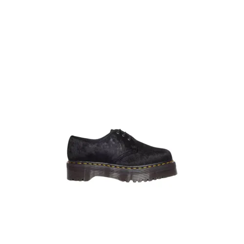 Dr. Martens , Classic Yellow Stitched Platform Shoes ,Black female, Sizes: