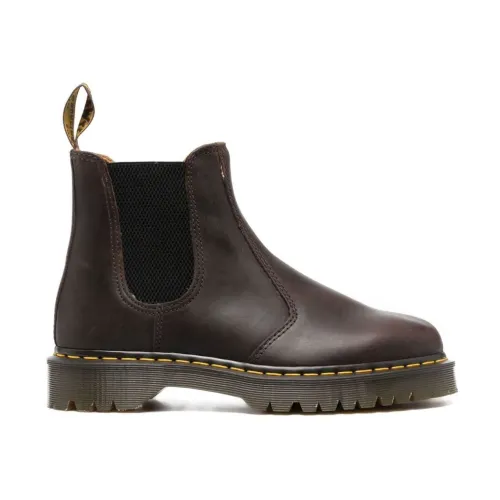 Dr. Martens , Crazy Horse Leather Boots ,Brown male, Sizes: