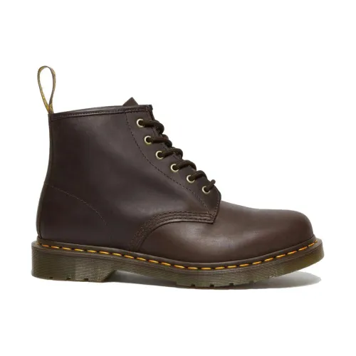 Dr. Martens , Dark Brown Crazy Horse Style 101 ,Brown male, Sizes:
