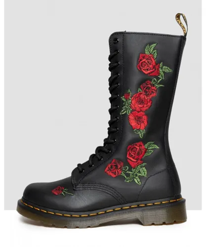 Dr. Martens Dr 1914 Vonda Softy T Womens High Leather Boot - Black/Red