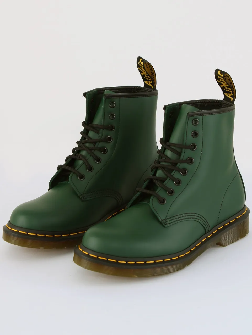Dr Martens Green 1460 Smooth Leather Lace Up Boots