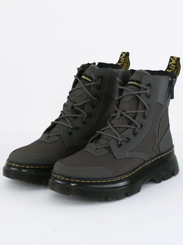 Dr Martens Gunmetal Tarik Zip Poly & Leather Utility Boots