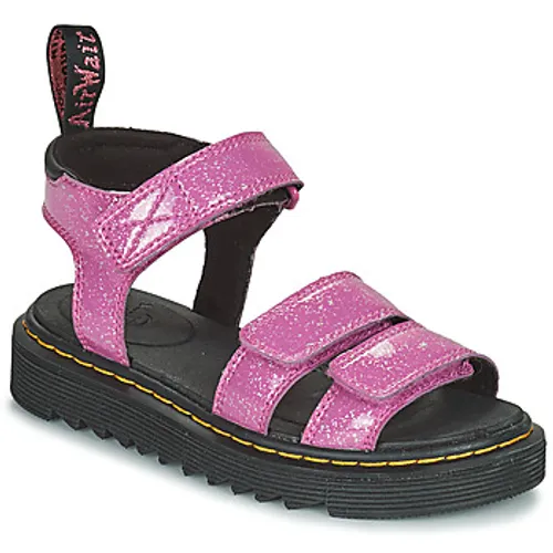 Dr. Martens  Klaire J Dark Pink Cosmic Glitter  girls's Children's Sandals in Pink