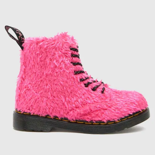 Dr Martens Pale Pink 1460 Pascal Tinsel Fur Girls Toddler Boots