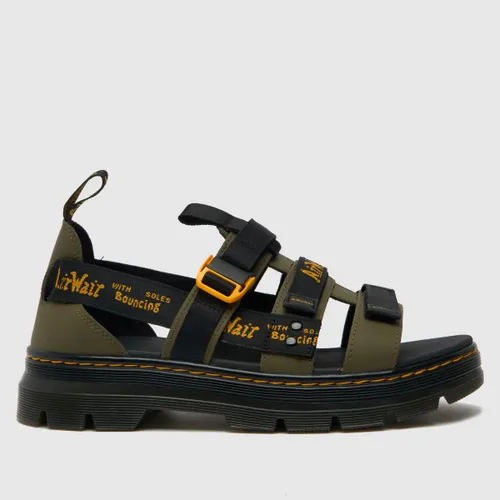 Dr Martens Pearson Ii Sandals In Black & Green