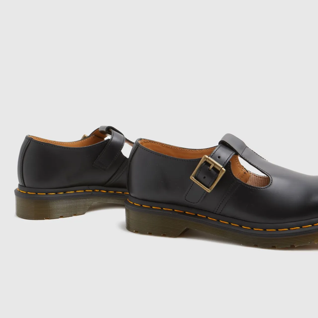 Dr Martens Polley Flat Shoes In Black