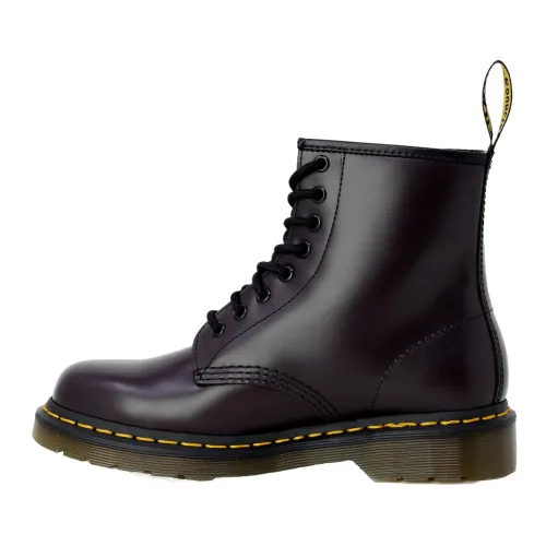 Dr. Martens , Purple Leather Slip-On Boots ,Purple female, Sizes: