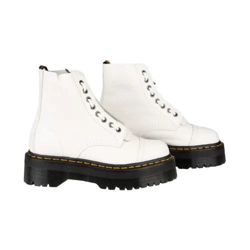 Dr. Martens , Sinclair Leather Platform Boots ,White female, Sizes: