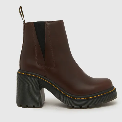 Dr Martens Spence Heeled Boots in Dark Brown