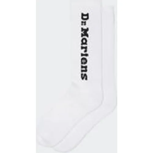 Dr. Martens Unisex Vertical Logo Organic Cotton Blend Sock in White