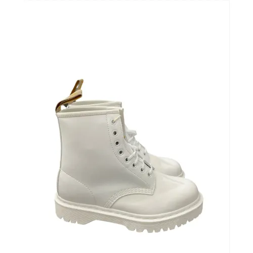 Dr. Martens , Vegan Lace-Up Boots for Modern Women ,White female, Sizes: