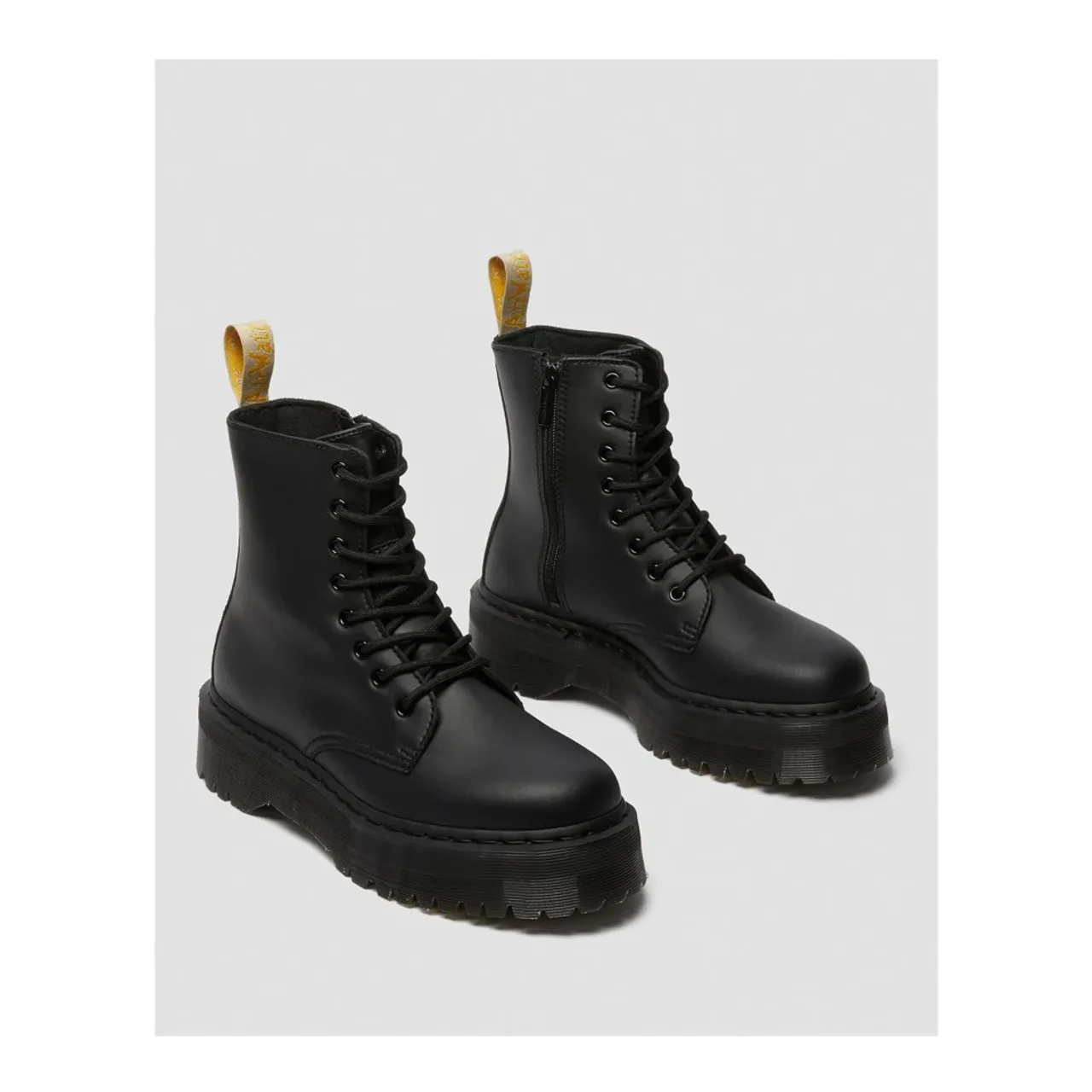 Dr. Martens , Vegan Platform Jadon II Mono Boots ,Black female, Sizes:
