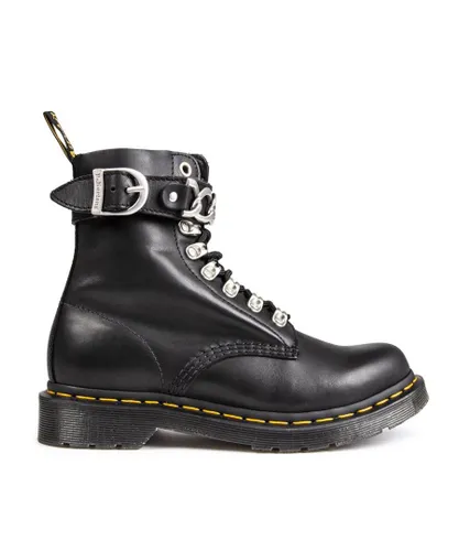 Dr Martens Womens 1460 Pascal Chain Boots - Black Leather